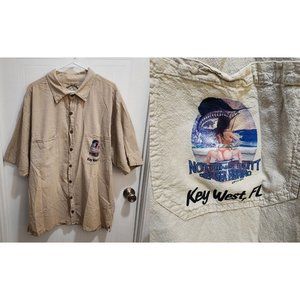 Nothing Butt Deep Sea Fishing Key West FL Dirty Comedy Button Up Shirt Men's XL